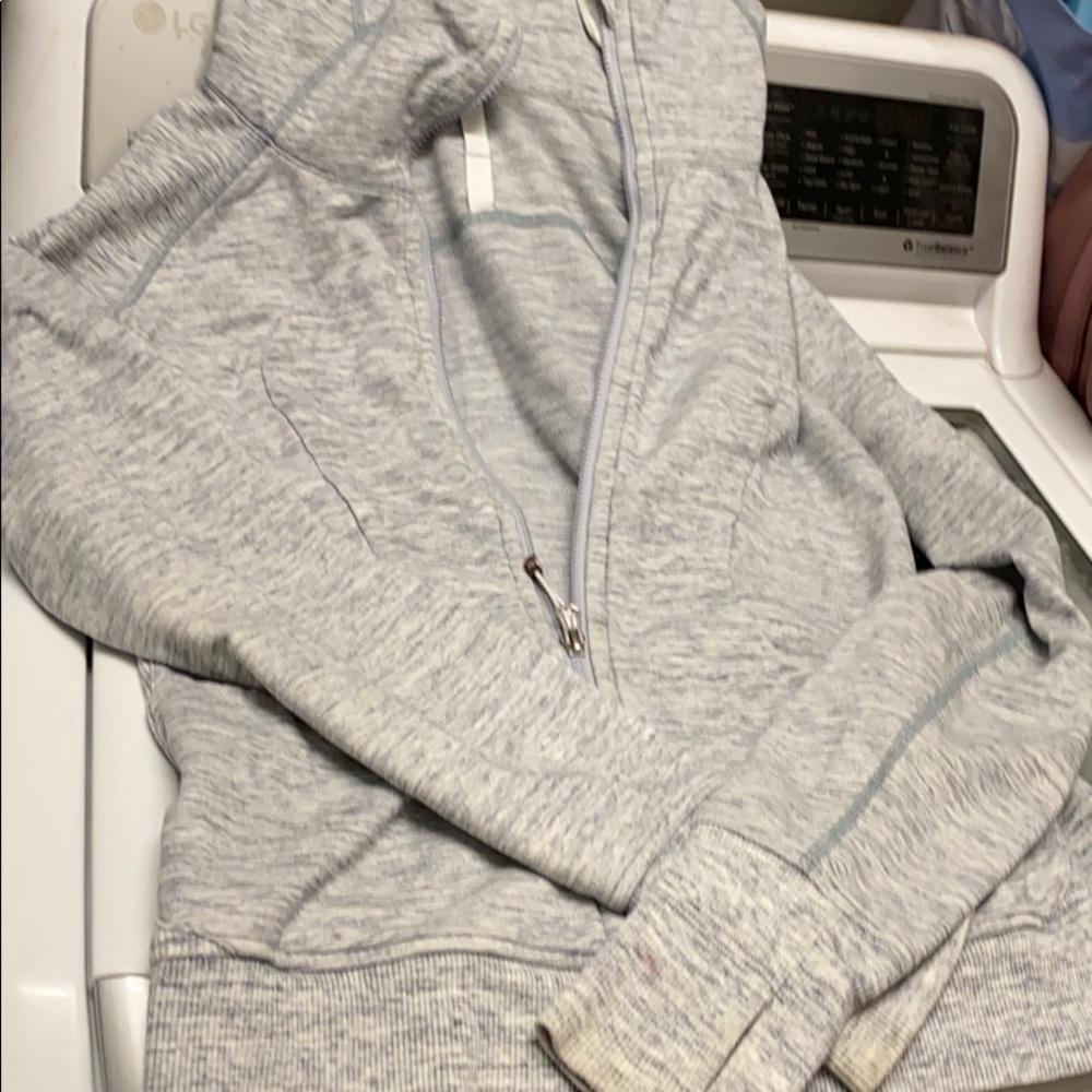 Lululemon heathered grey lightweight hoodie sz 8